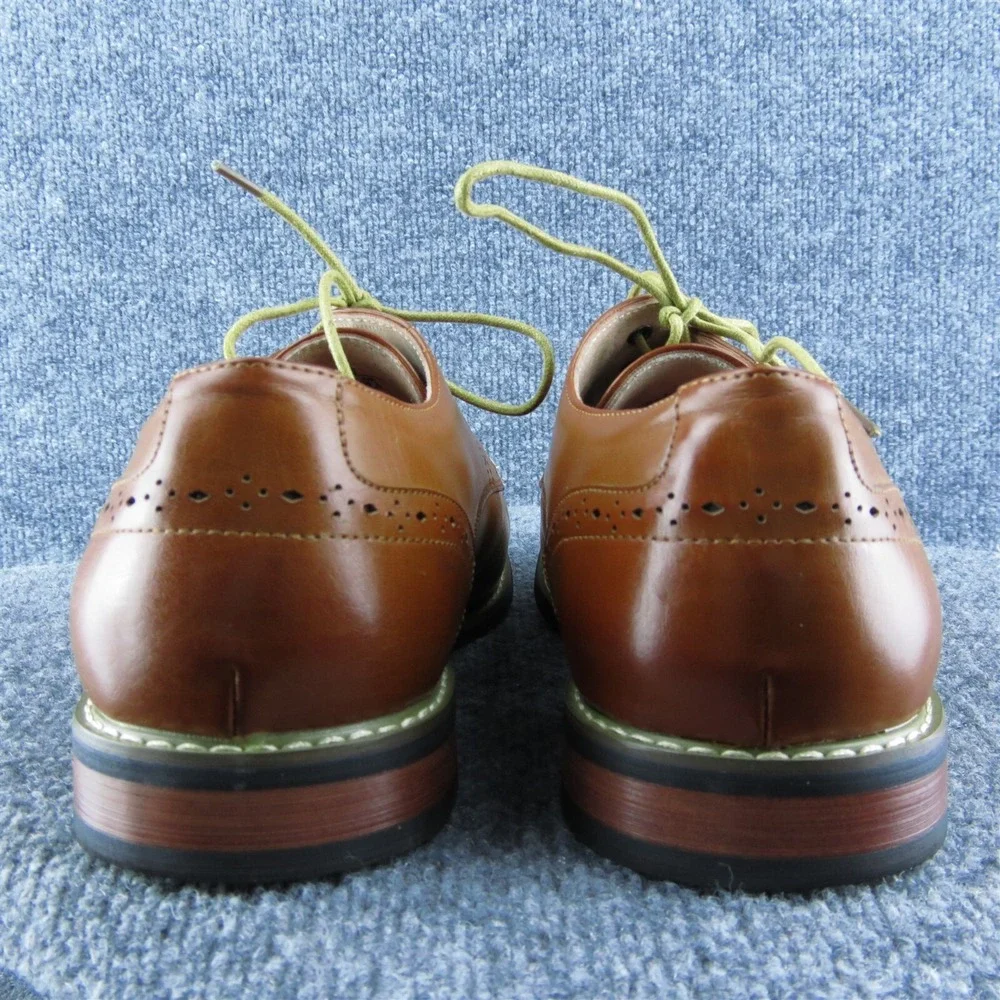Bruno Marc Prince Men Derby Oxfords Shoes Brown Synthetic Lace Up Sz 10.5 Medium